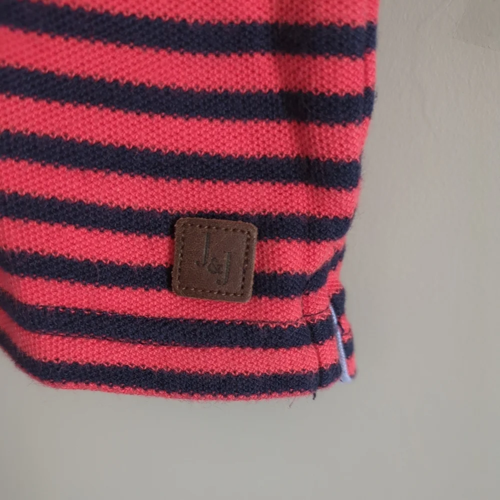 Janie and Jack Striped Pique Polo Crimson Stripe‎ Size 12-18 months - Picture 3 of 7